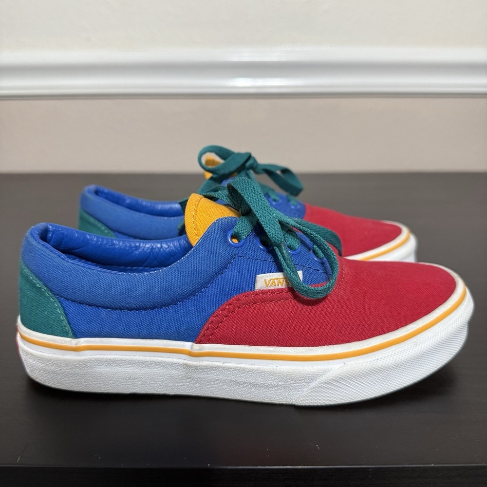 Vans Era (Primary Block) Lapis Blue Youth‎ Kids Sneakers Shoes Canvas Size 3 Red